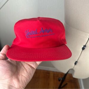 Vintage Red United Artists Embroidered Golf Hat Made In USA